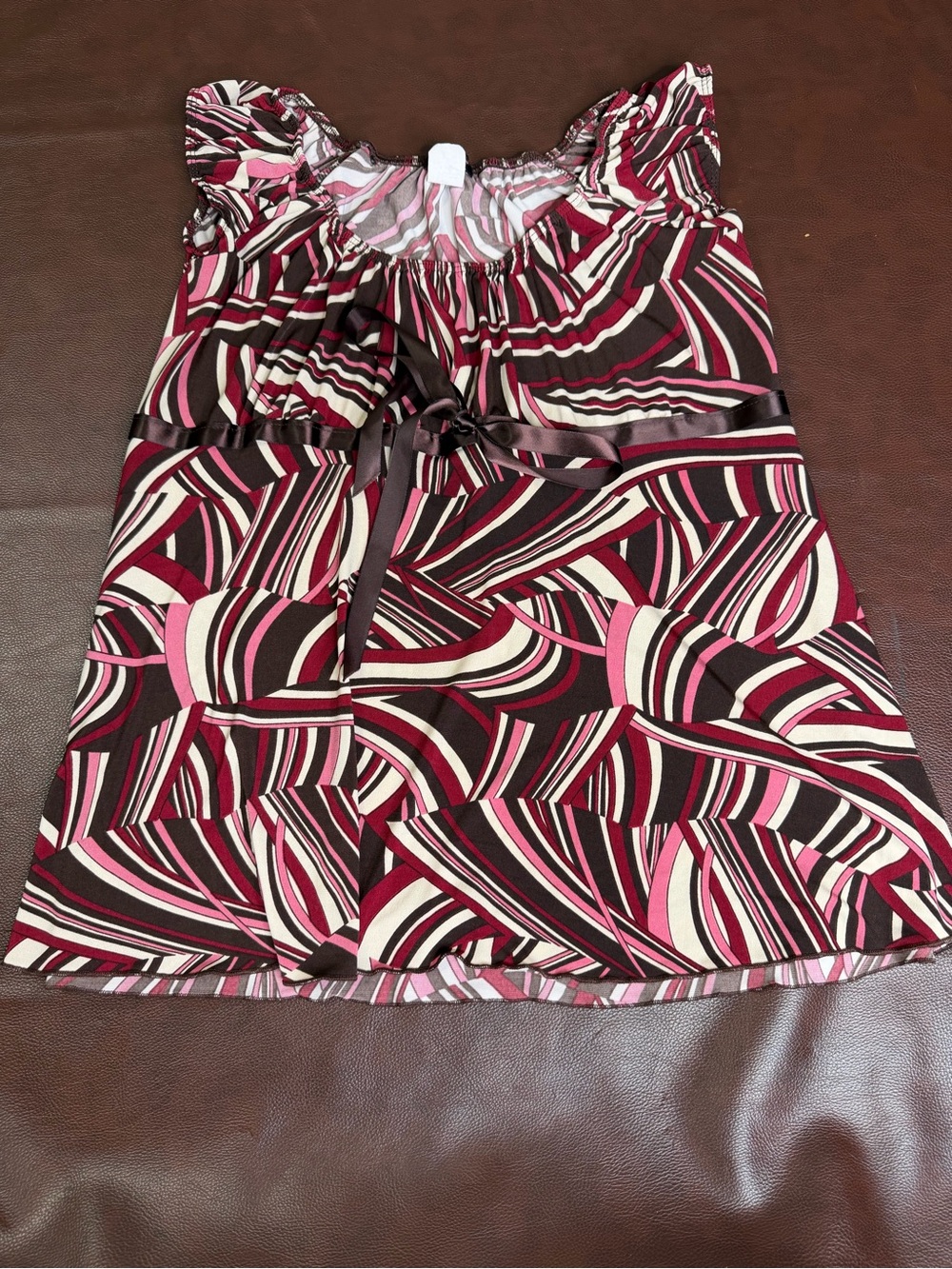 Vintage Y2K geometric babydoll blouse